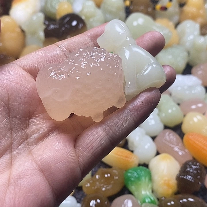 冷***月盆景石羊和狗吊坠3