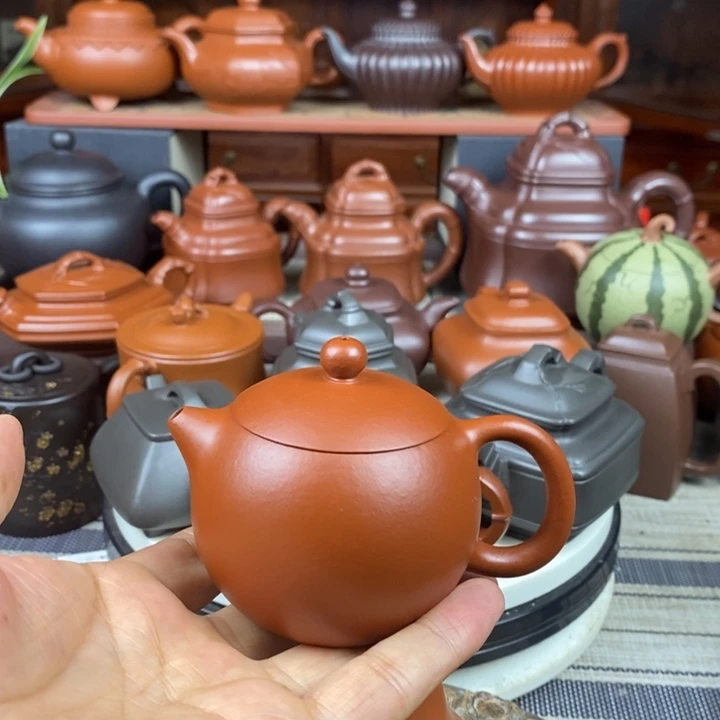 紫砂茶壶全手工西施130cc原矿赵庄朱泥特价