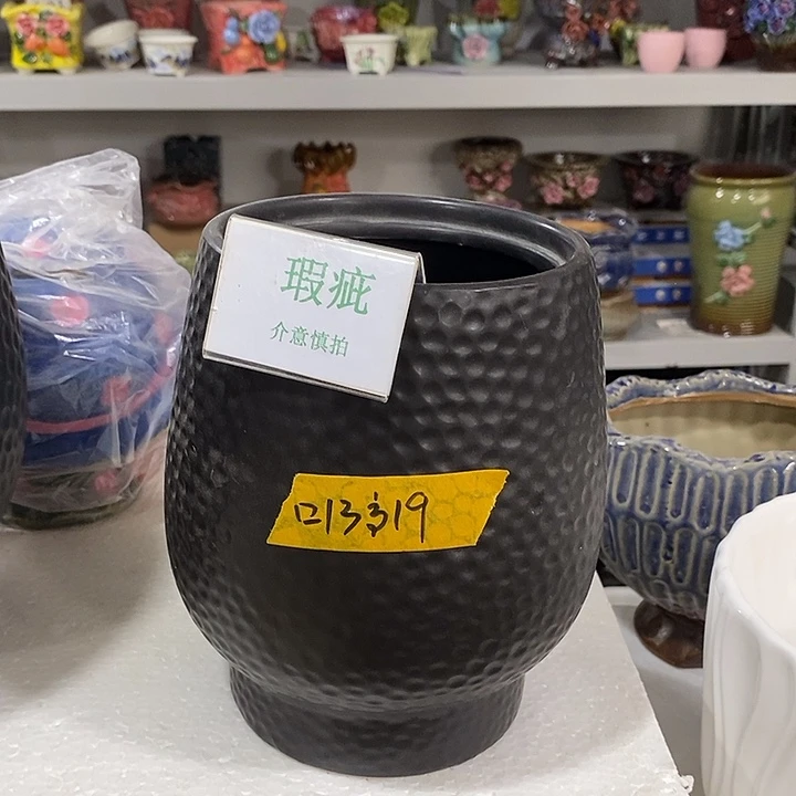 紫砂花盆瑕疵花盆有孔