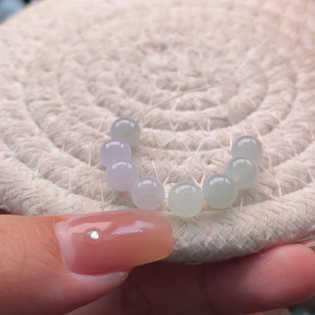 散珠翡翠天然缅甸翡翠a货6,8