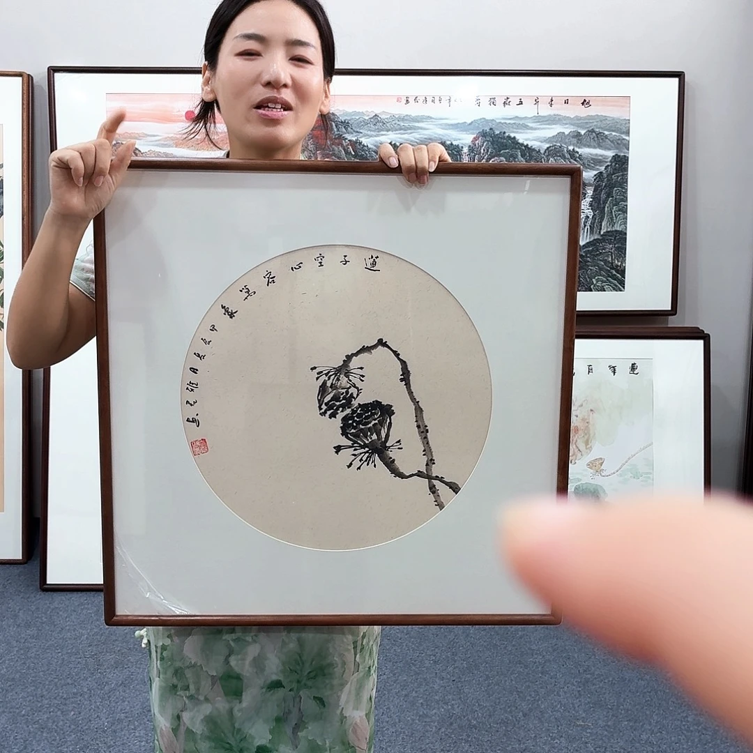国画手绘作品60×60尺寸