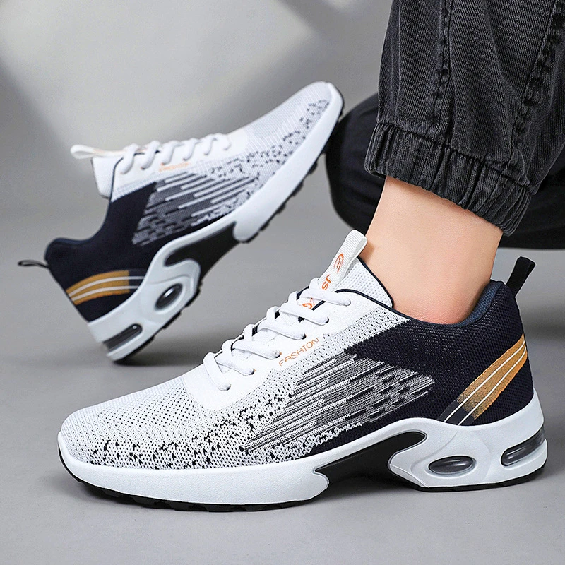 春夏季新款男鞋透气网面运动男鞋时尚休闲鞋男款