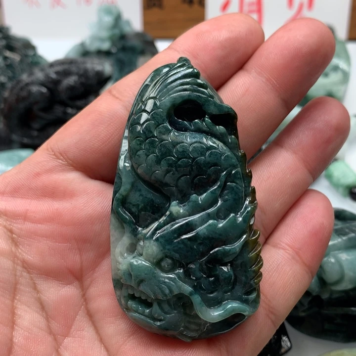 翡翠颈饰未镶嵌保真天然a货翡翠