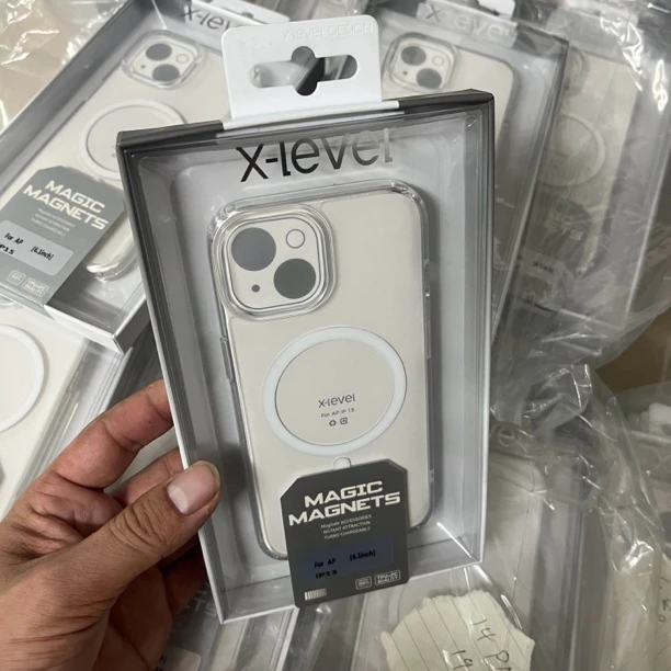 X-level品牌透明磁吸适用于苹果iPhone13/14/15promax手机壳防摔