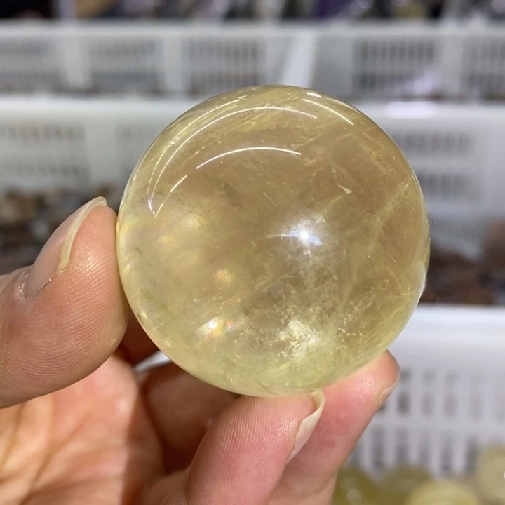 未镶嵌珠宝半成品水晶黄球