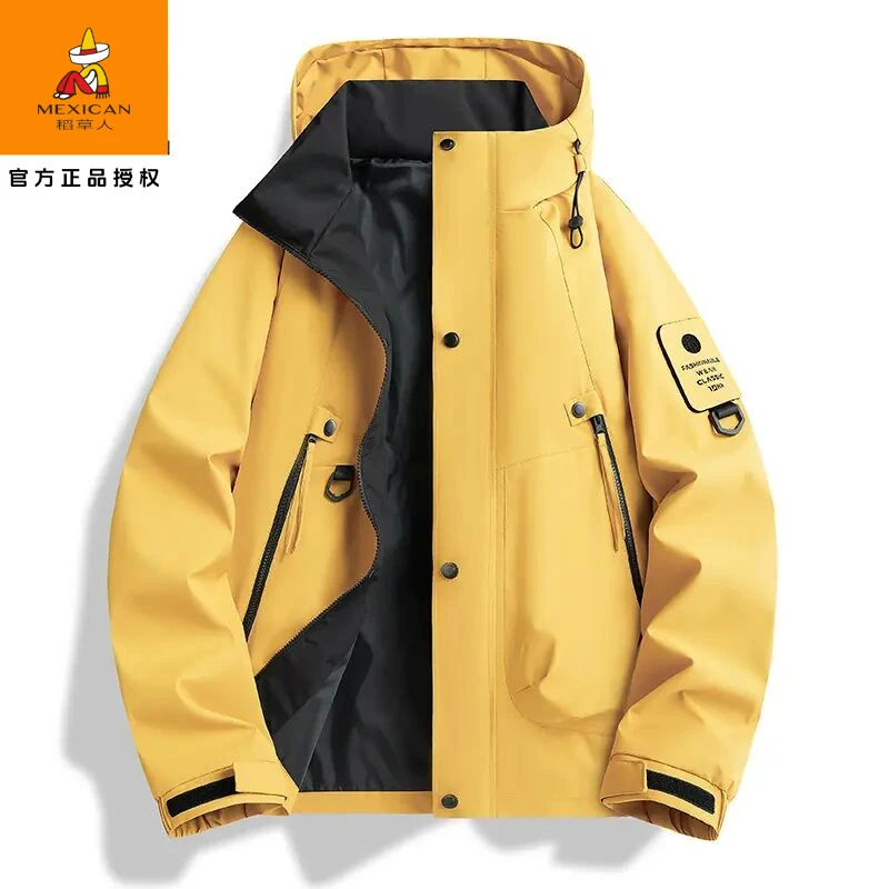Mexican/稻草人外套男春秋新款夹克三防运动户外时尚潮流休闲夹克