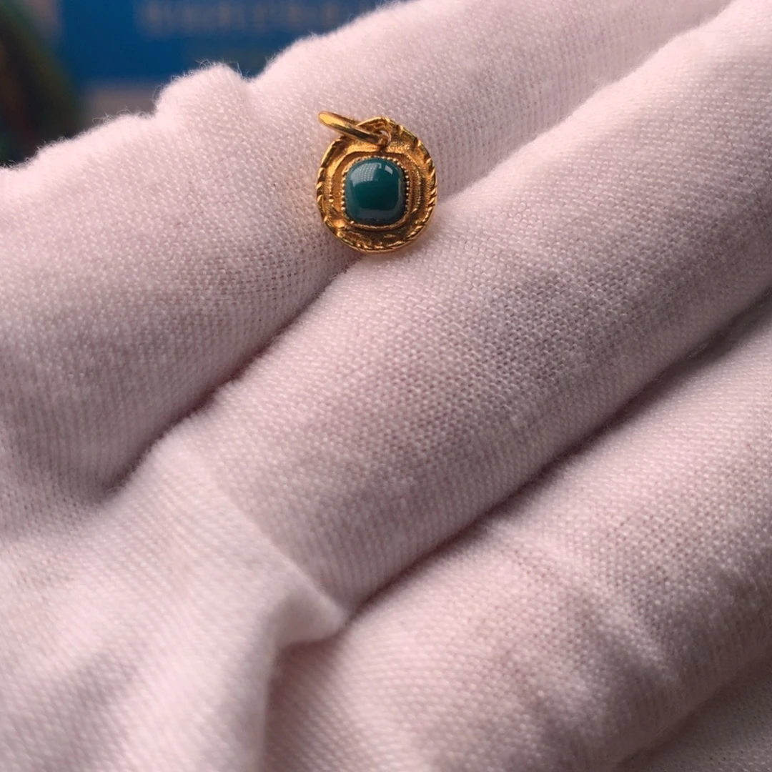 绿松石18K金镶嵌配饰