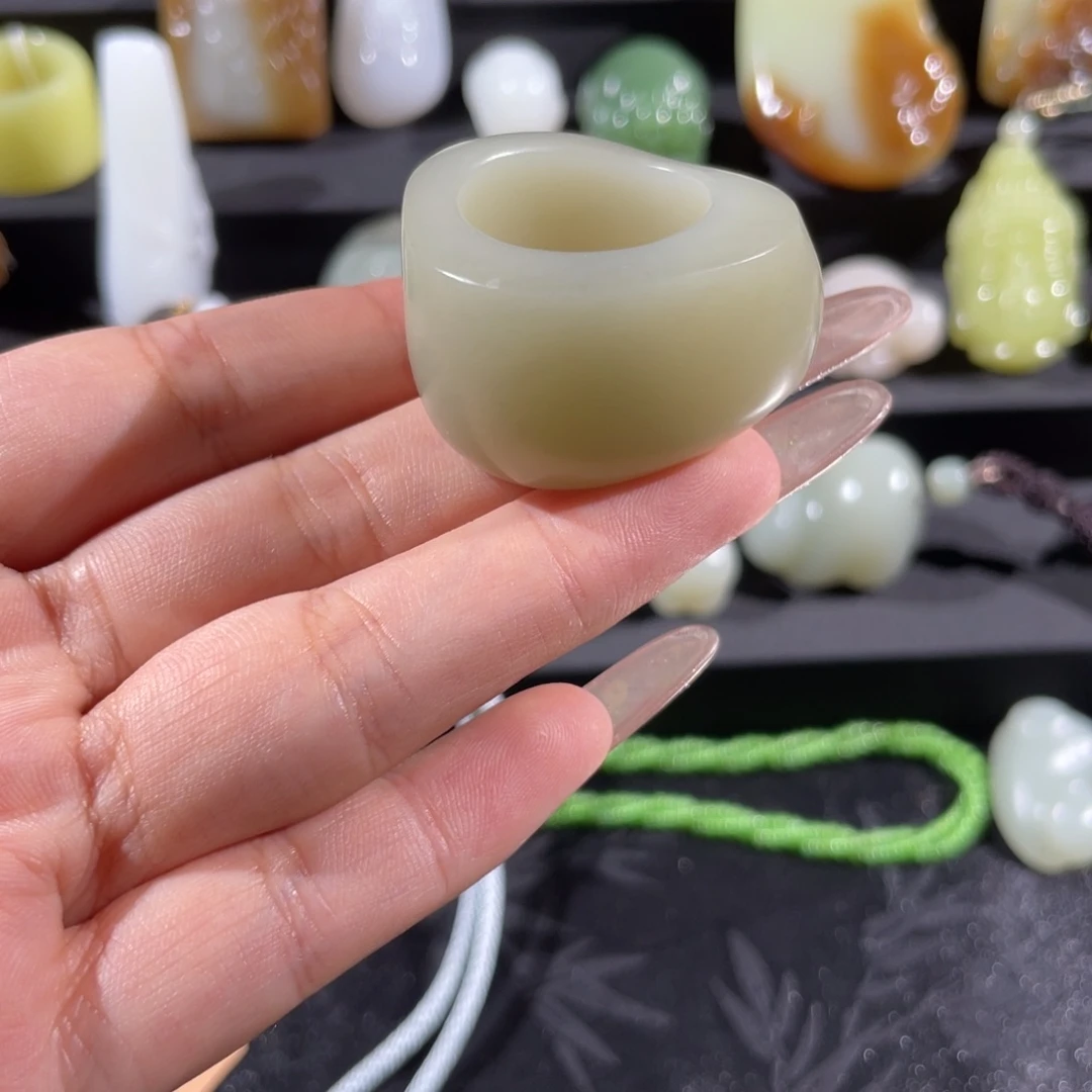 竹***吟未镶嵌戒指和田玉