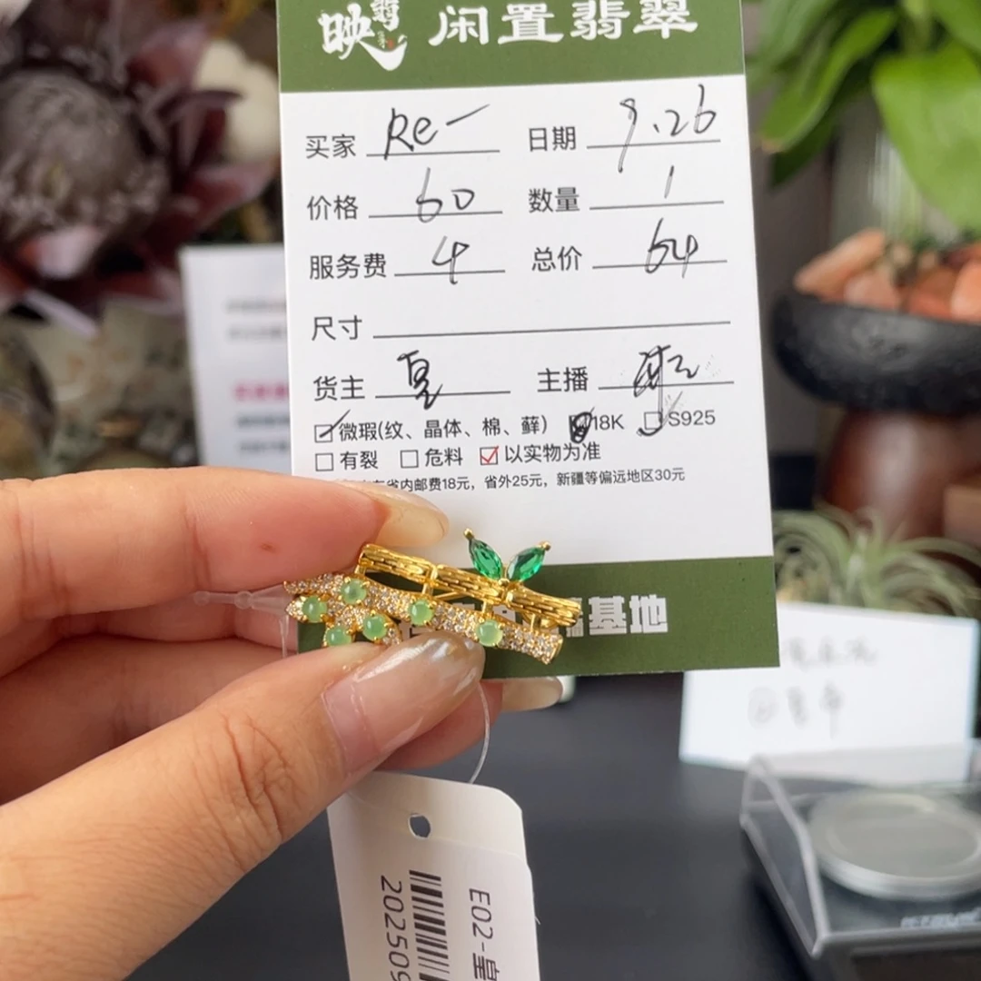 R***s翡翠银S925镶嵌颈饰