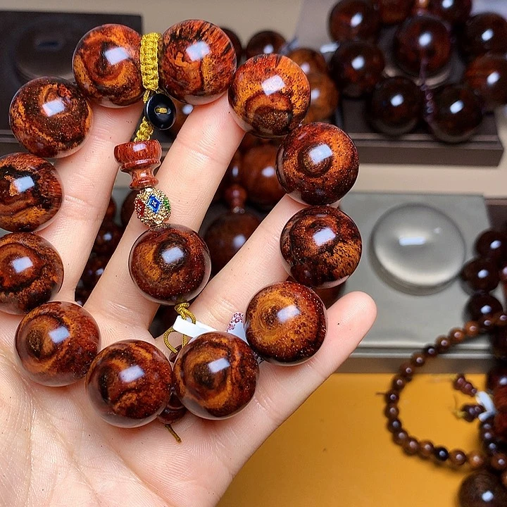 花梨木类手串/手链黄花梨风化料老挝花梨土埋料2.0