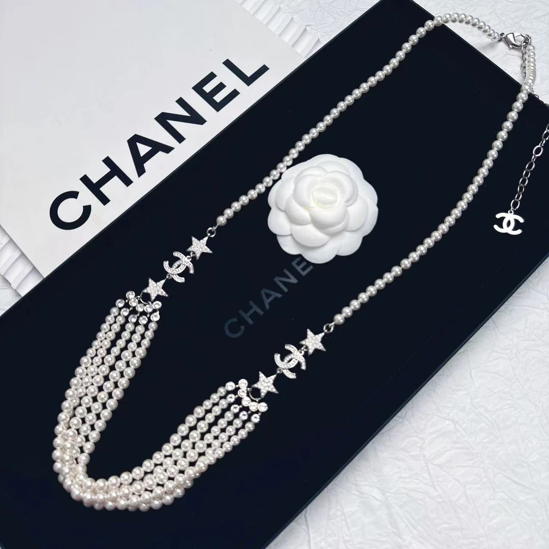 95新 Chanel/香奈儿 柚礼中古/香奈儿星芒珍珠多层项链LZ503191