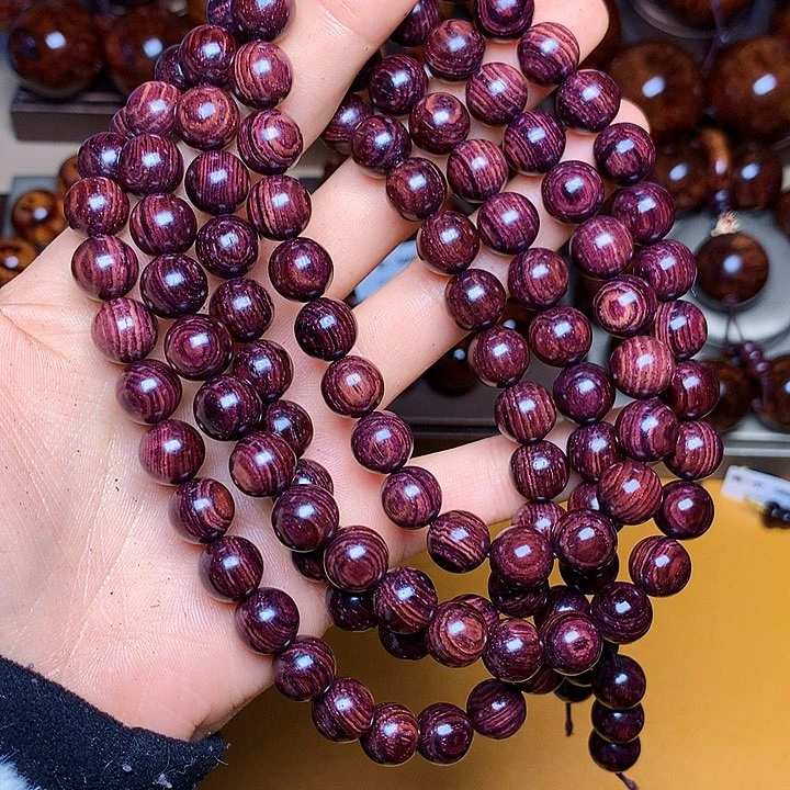 花梨木类手串/手链黄花梨风化料老挝花梨土埋料1.0