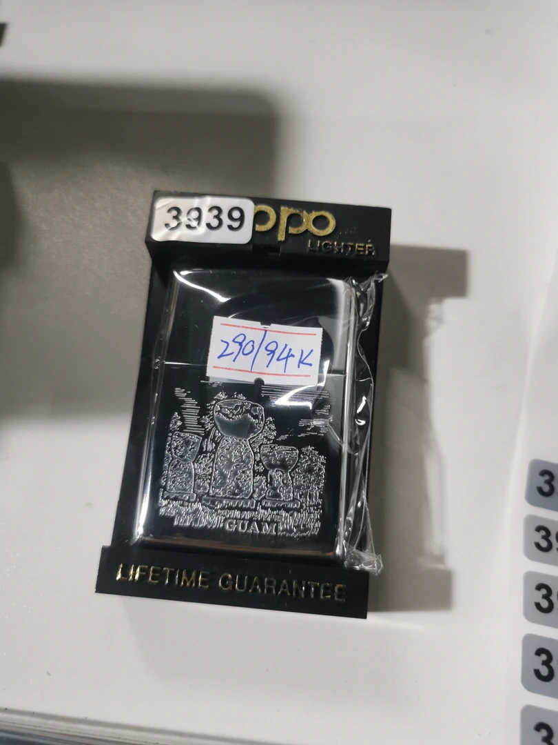 Zippo打火机回血94K镀铬镜面石像-3939