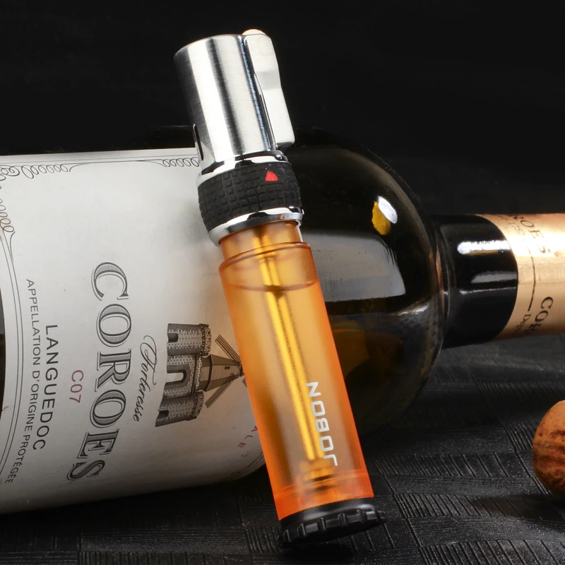 创意透明可视气仓直冲防风充气打火机个性便携小喷枪礼物高颜值