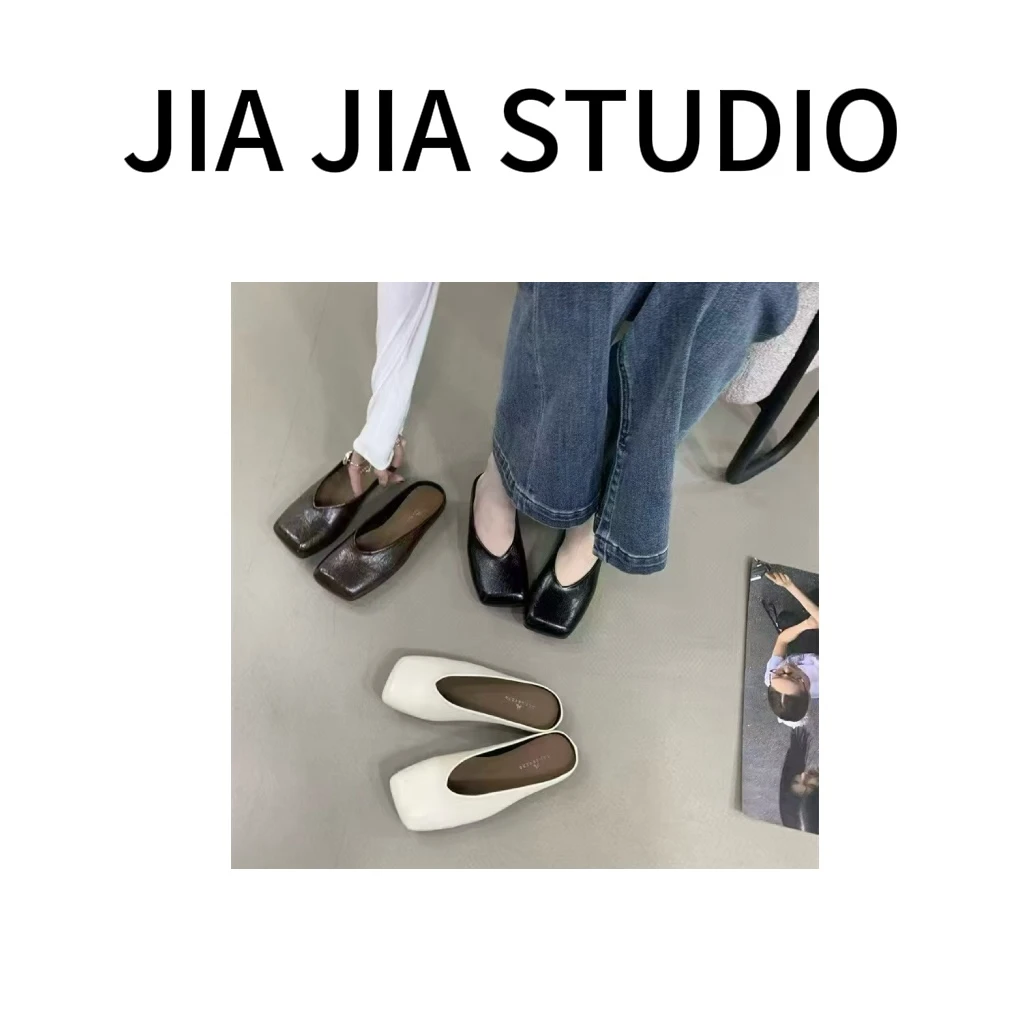 嘉嘉推荐#121【早春款】纯色舒适百搭包头半拖