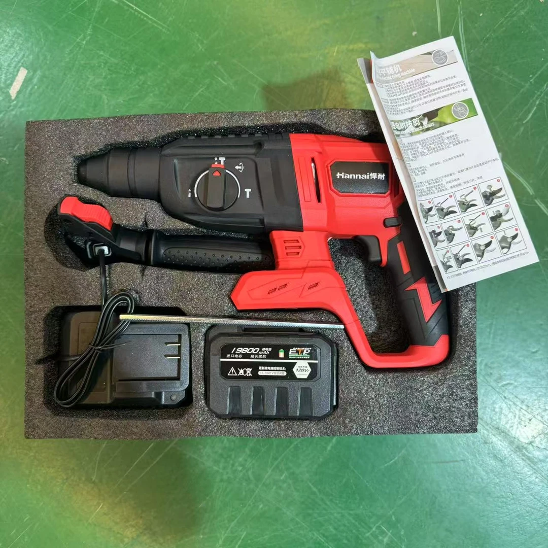 【Z】红色锂电大功率电锤一电带充电器