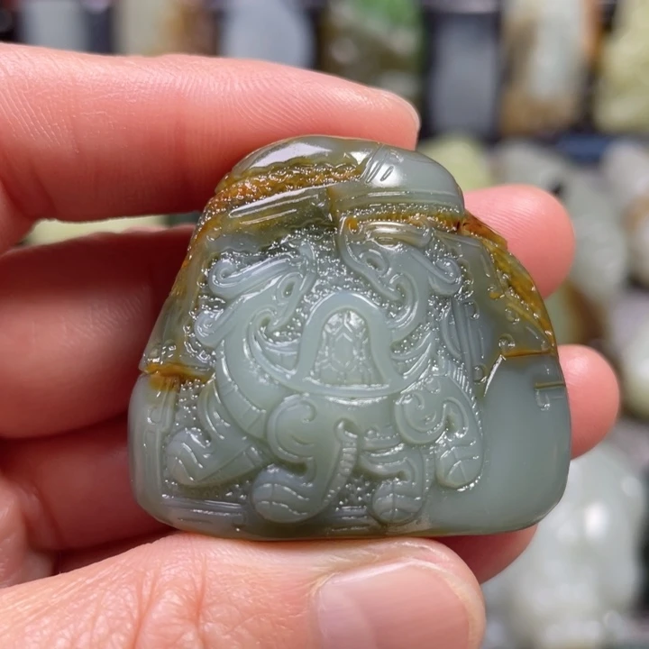 和田玉未镶嵌挂件