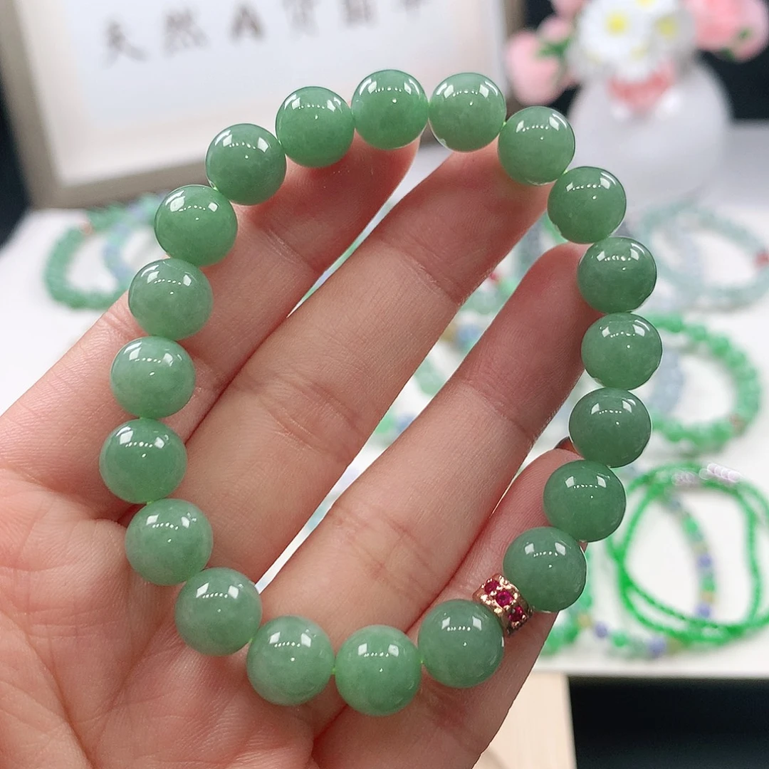 翡翠未镶嵌手链9.3mm