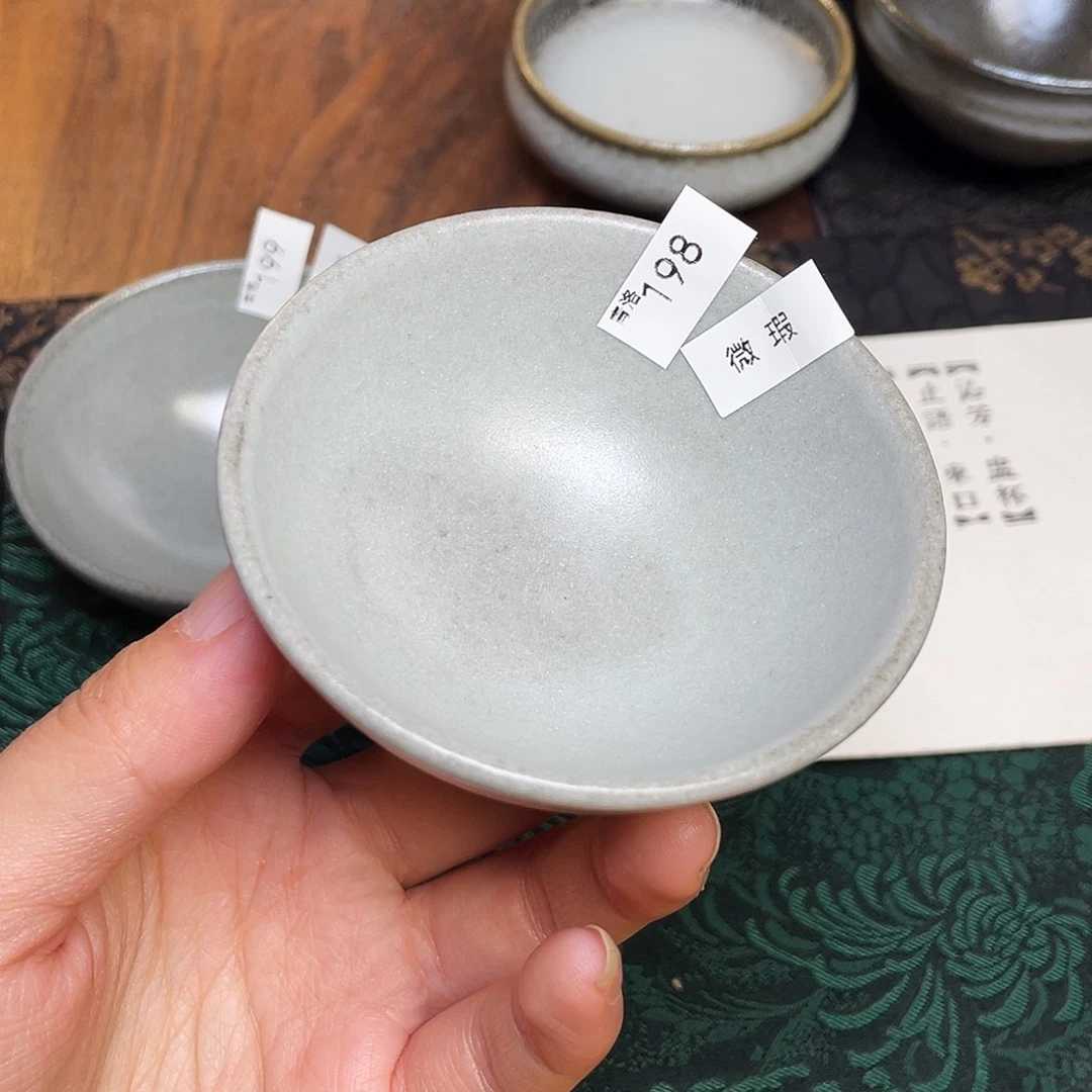 茶盏198 福临号建盏柴烧薄胎微瑕