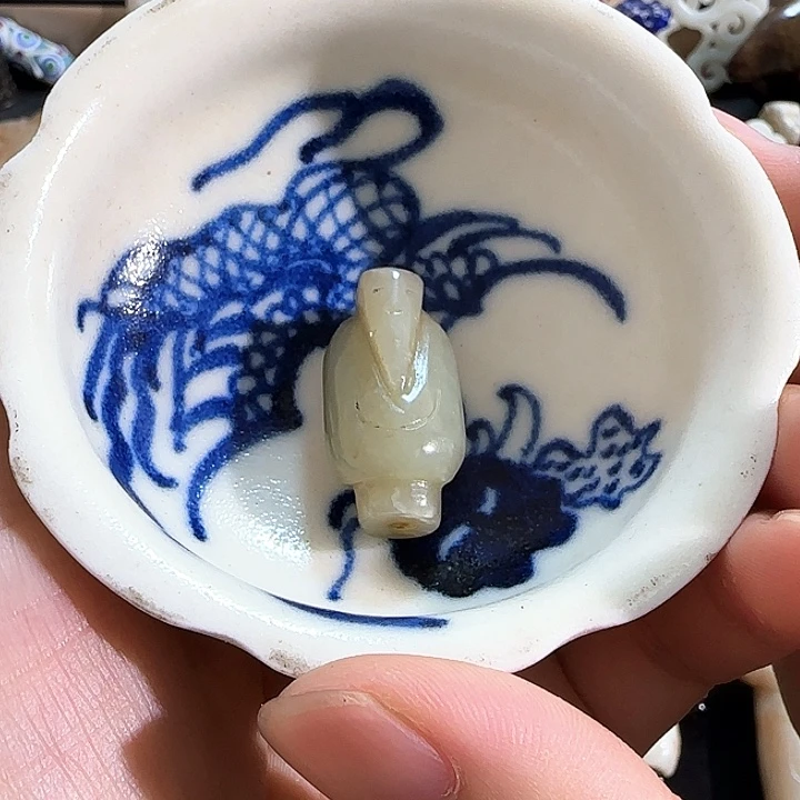 瓷片摆件恭喜发财恭喜结缘