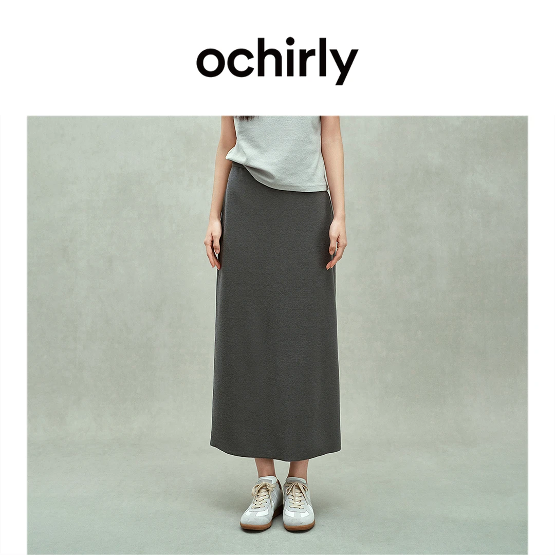【达人】OCHIRLY欧时力不规则直筒半身裙中长款淡人穿搭25