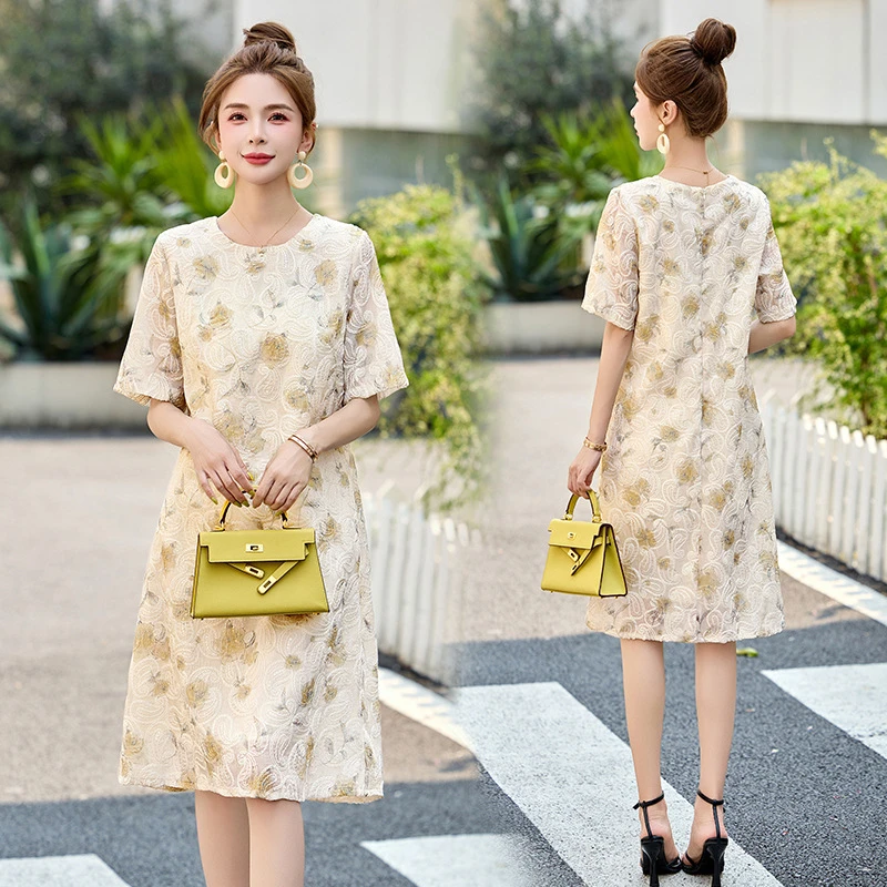 中国风连衣裙洋气衣服女2025夏季新款宽松优雅复古时尚气质长裙子