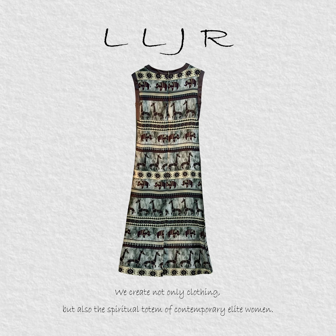 【珂姐专属】轻奢2025夏季新款连衣裙无袖时尚优雅气质显瘦L252295L