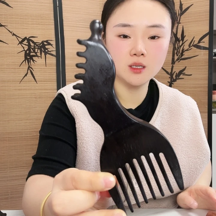 紫光檀凤凰梳子瑕疵款