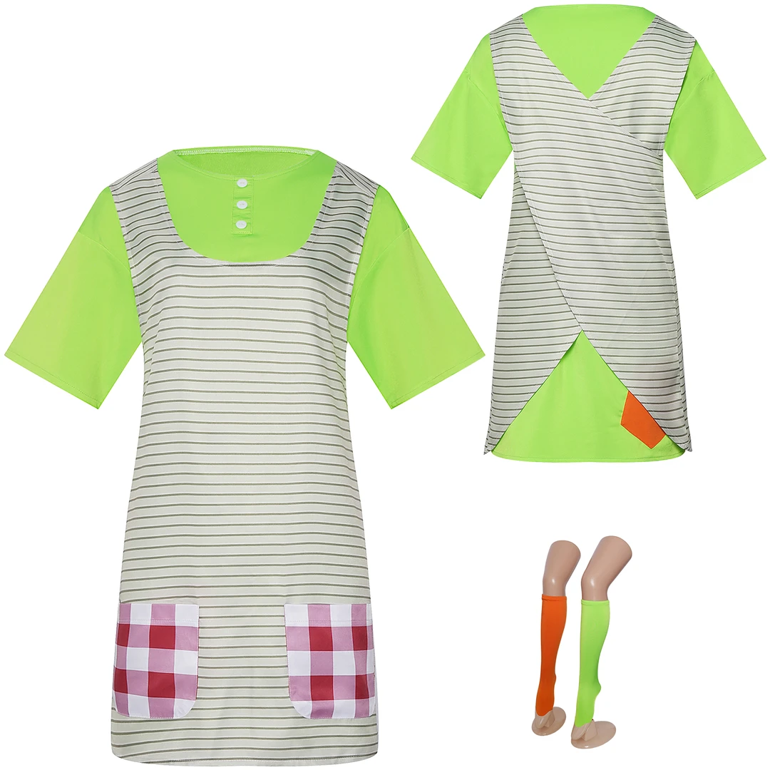 长袜子皮皮cos服万圣节长袜子皮皮围裙cosplay二次元舞台服全套