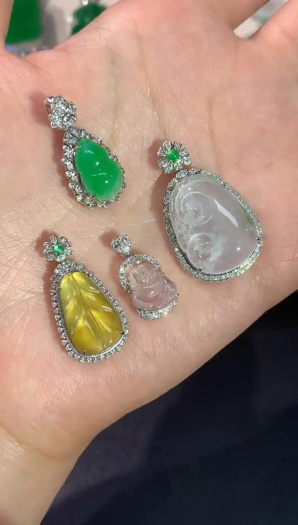 【彩虹盘】翡翠-18K金-多样性发一件-XY-XC026|CXQ21