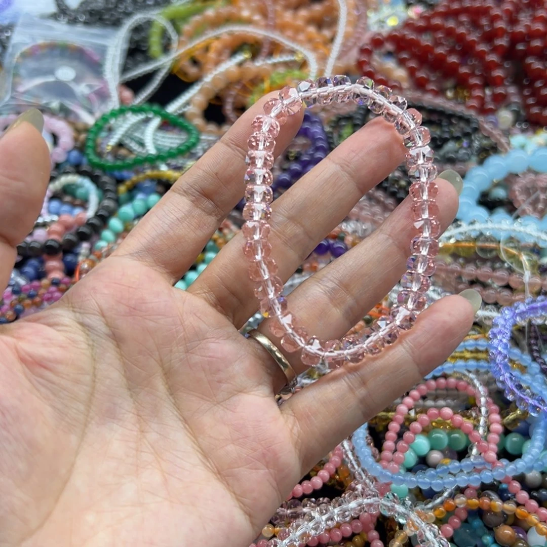 未镶嵌手链水晶车轮粉水