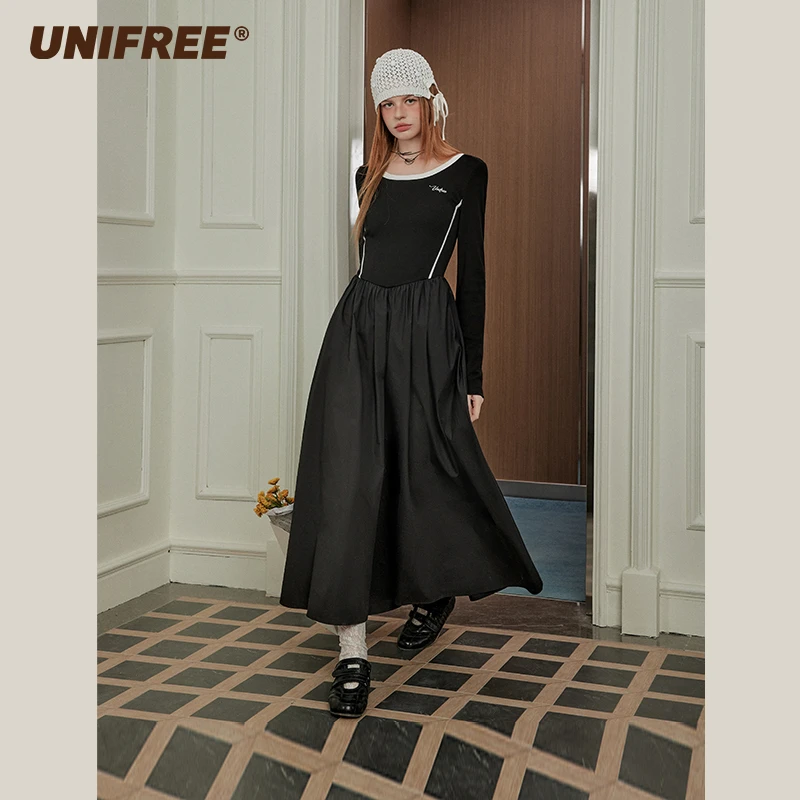 【老板娘夏天】UNIFREE运动长袖连衣裙U251I207K2K2