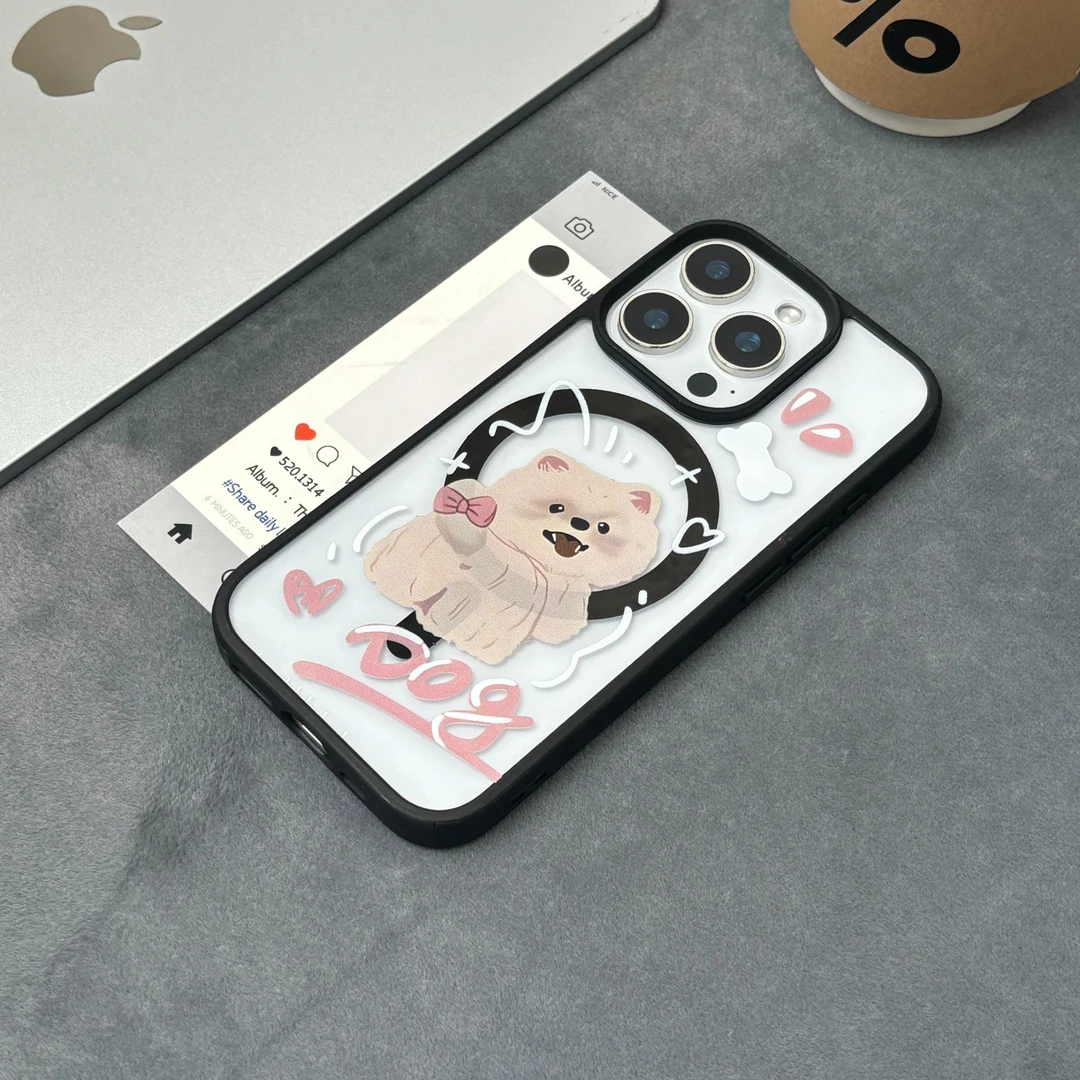 可爱博美小狗适用于苹果iPhone16promax/15plus/14/13/12手机壳
