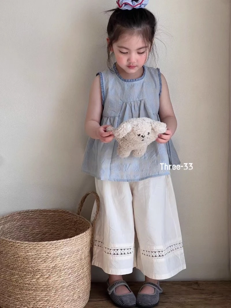 女童夏季背心套装女宝日韩童装夏装小女孩洋气韩范衣服裤子两件套