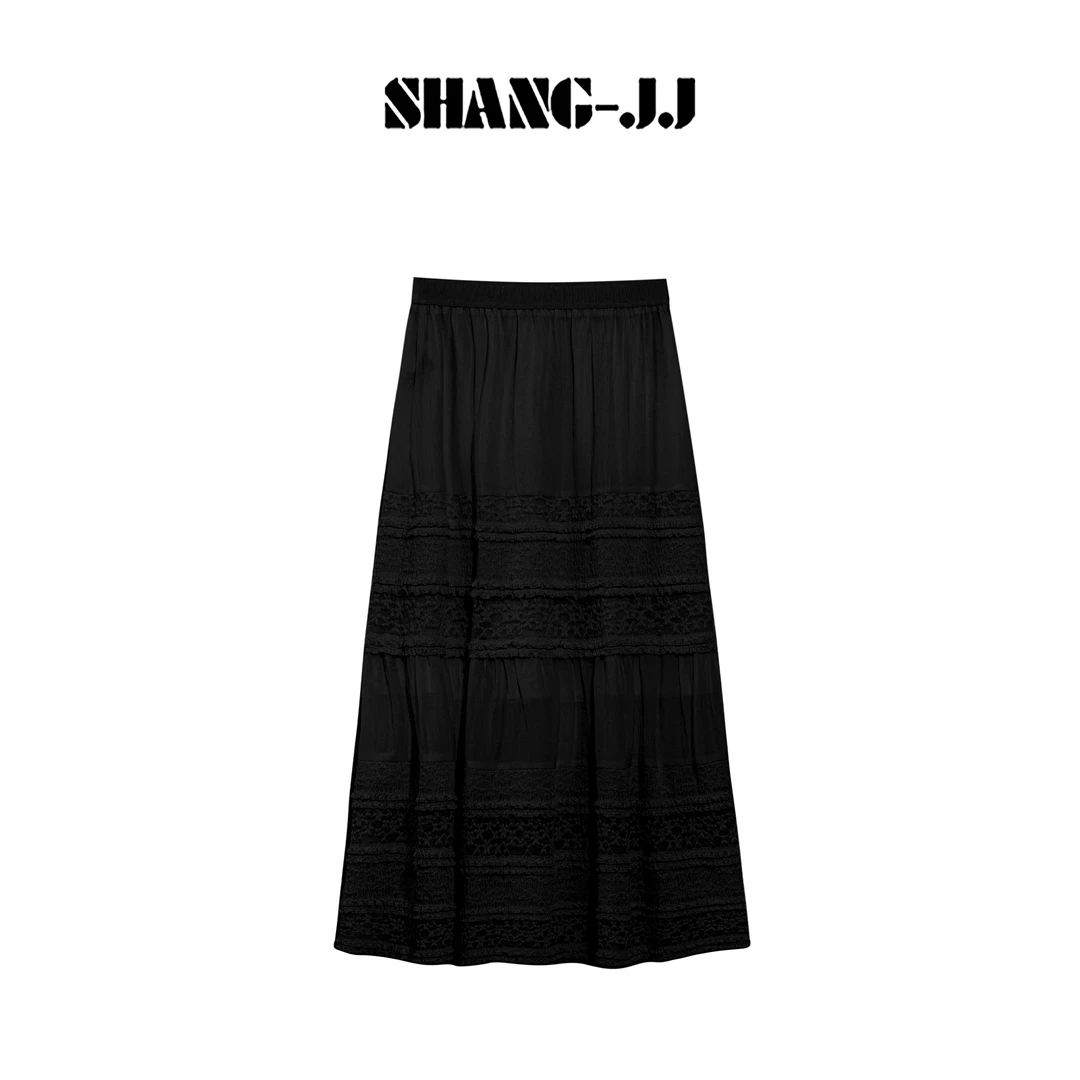 SHANG-JJ【松弛南法】25ss新品蕾丝度假系列优雅半身裙q134270p