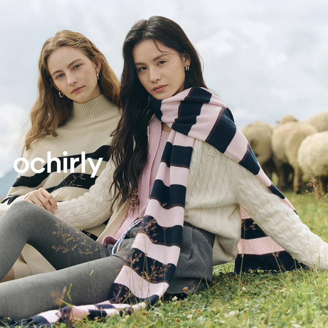 【可机洗100%羊绒衫】ochirly欧时力 小香风针织外套上衣