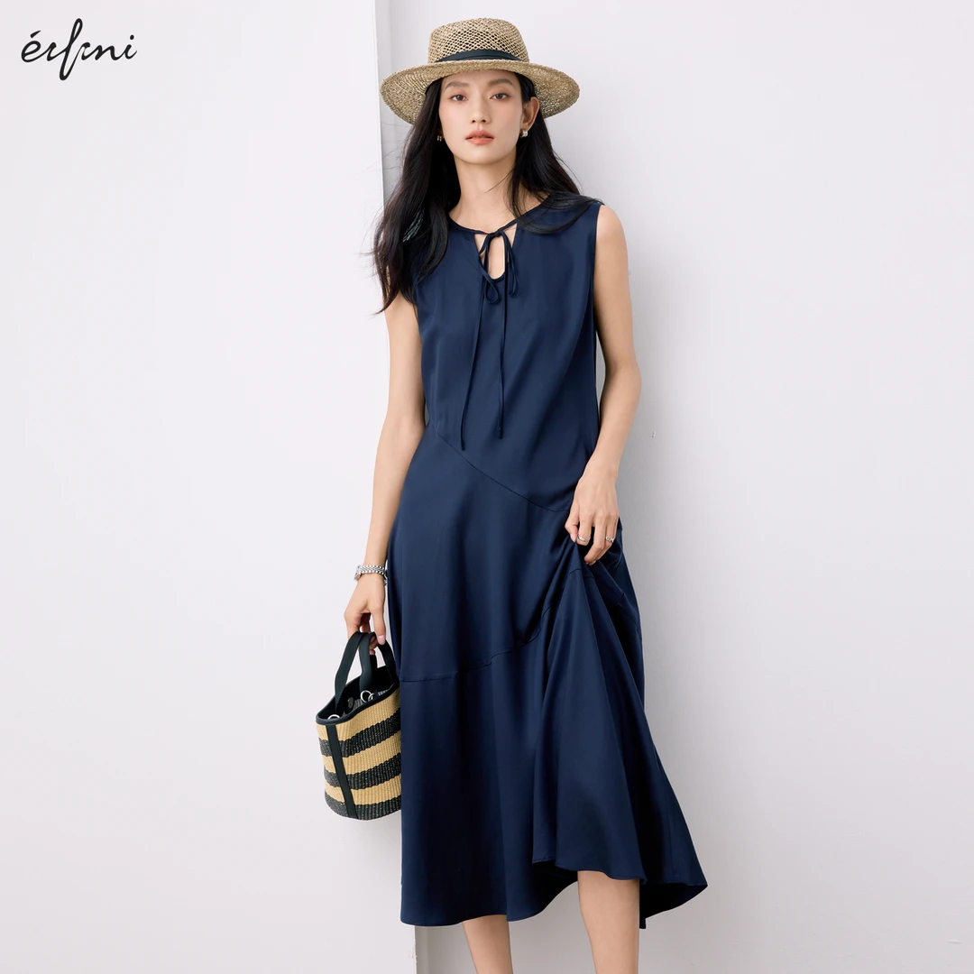 伊芙丽莱赛尔显瘦气质连衣裙女25夏季大摆休闲茶歇裙子1G6993911