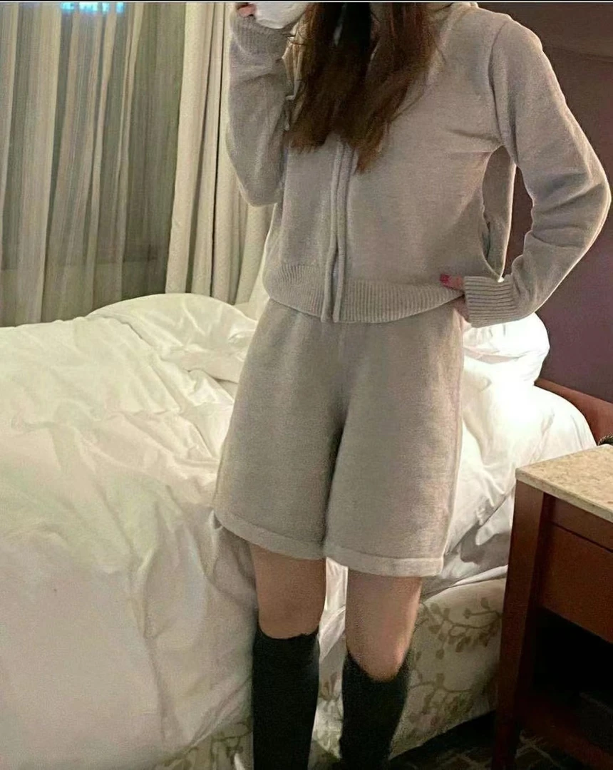 NO退/拼接腰头短裤/1423