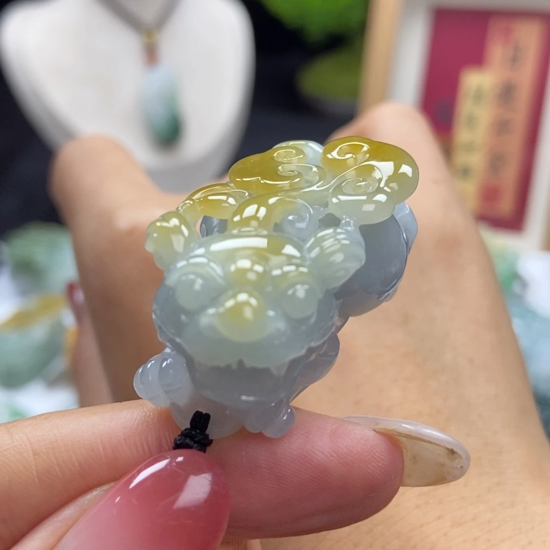 颈饰未镶嵌翡翠A17 黄金甲如意貔貅