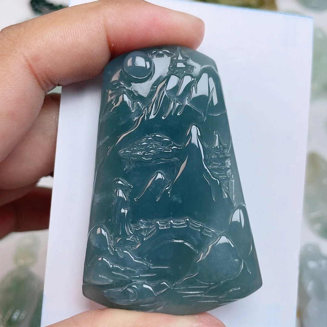 颈饰未镶嵌翡翠天然翡翠