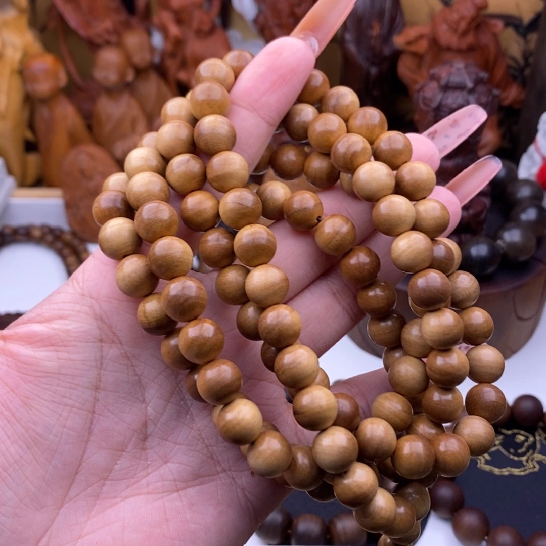 魏***鱼手串/手链檀香木1.0黄肉奶香浮水正区老山檀