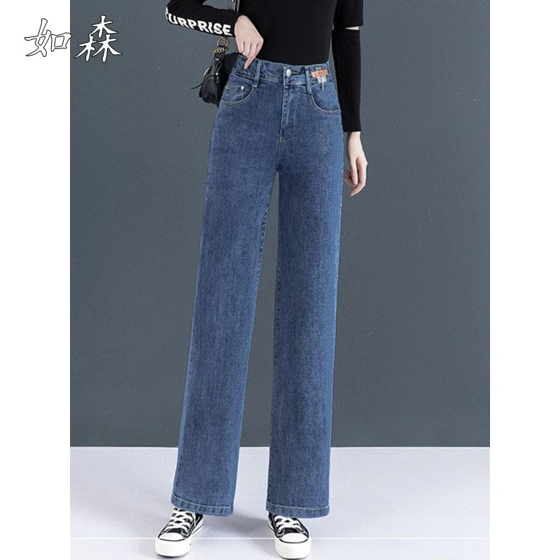 超好看爆款时尚洋气的2025春秋季新款高腰修身直筒宽松时尚休闲裤