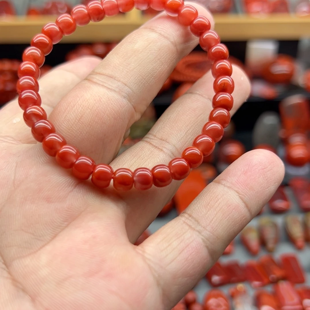 南红玛瑙手串未镶嵌石****娘
