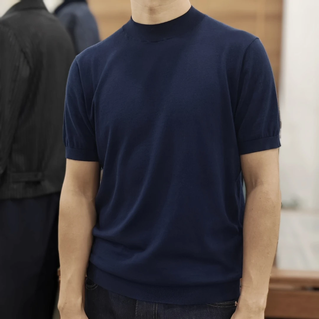 国王系列可机洗长绒棉针织圆领T恤