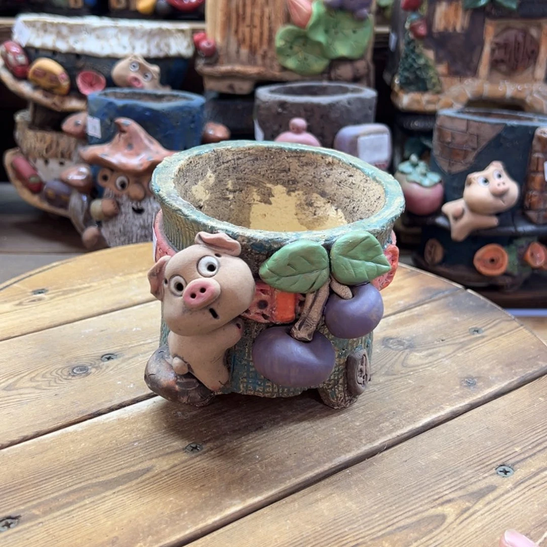 嘻哈多肉花盆百搭