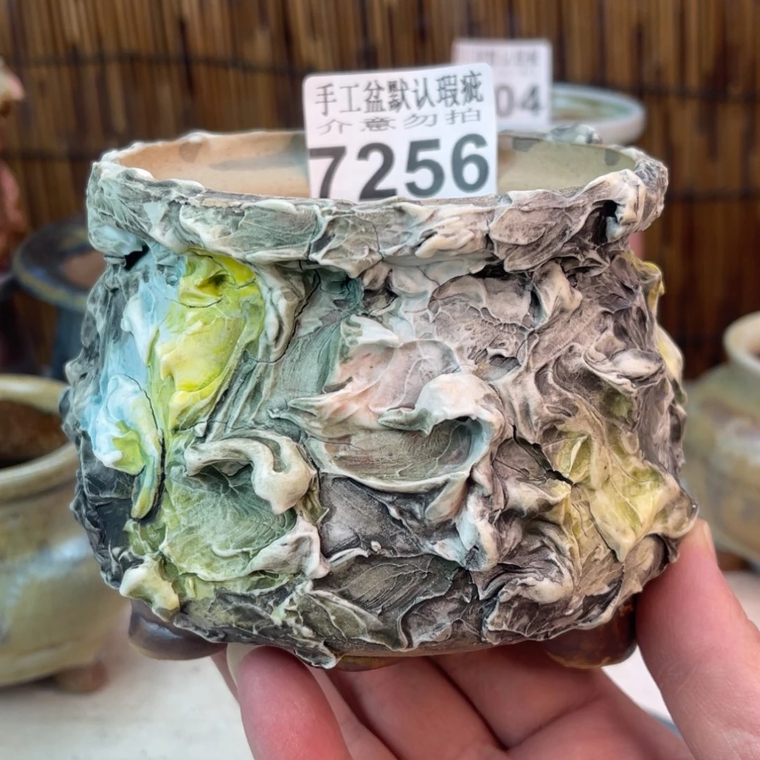 手工花盆默认瑕疵完美者勿拍