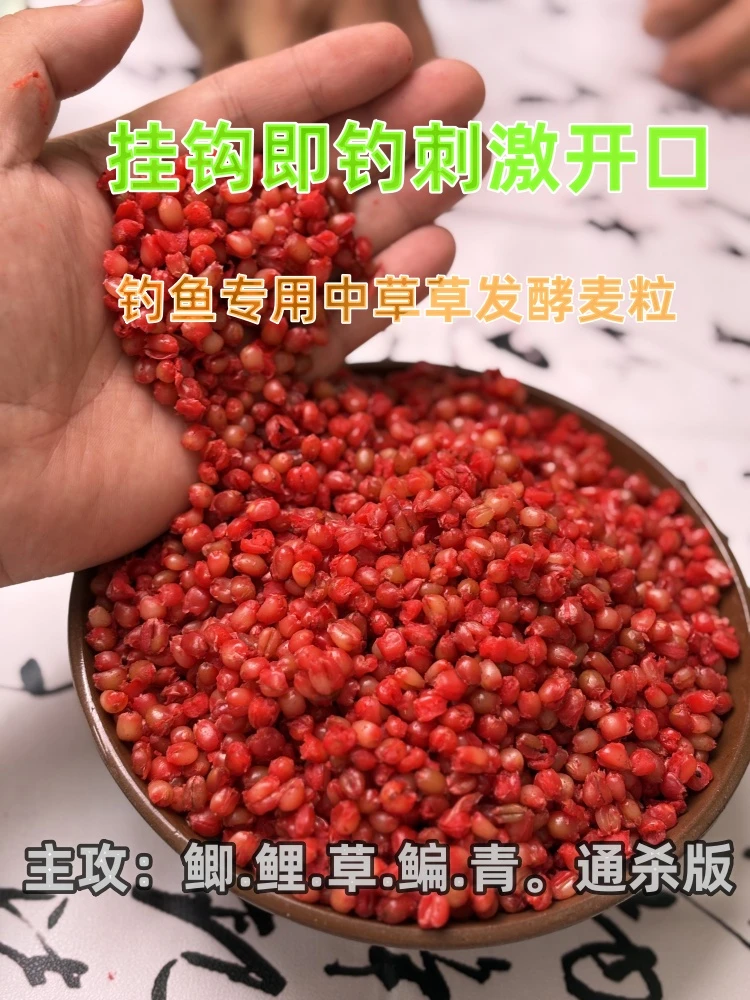 钓鱼专用谷麦饵料可挂钩打窝诱钓鲫鱼鲤鱼草鱼鳊鱼