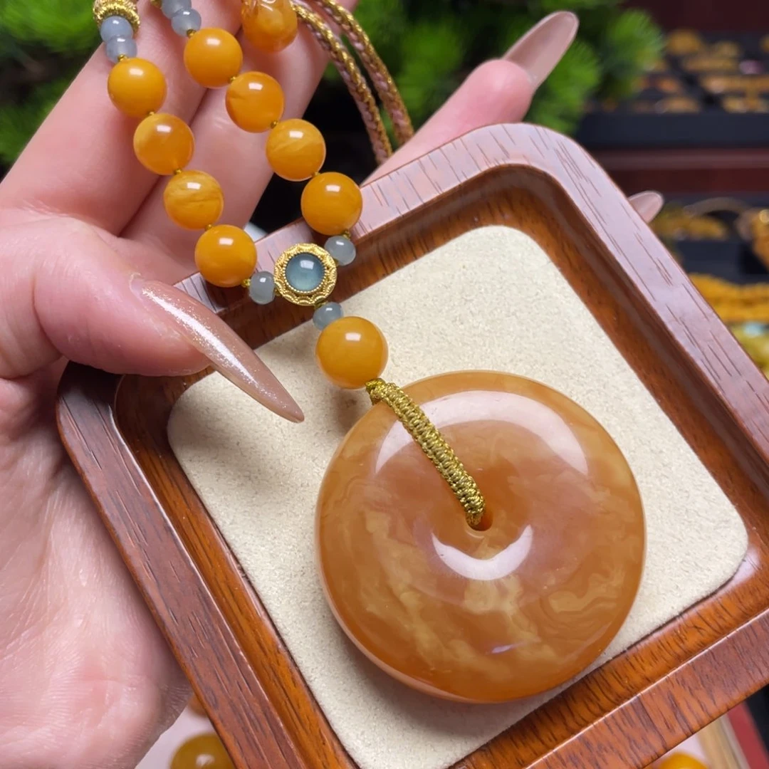 蜜蜡颈饰未镶嵌项链