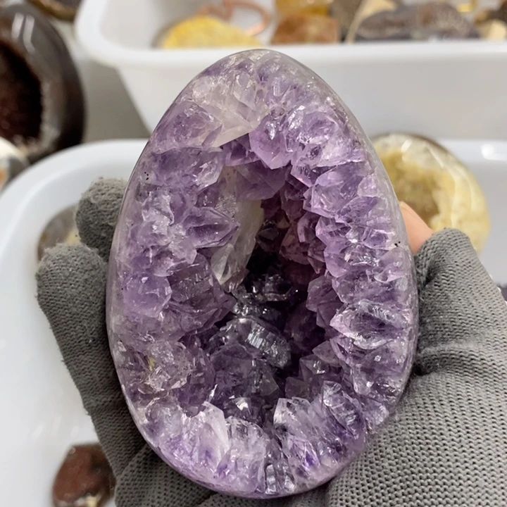 紫晶珠宝半成品未镶嵌