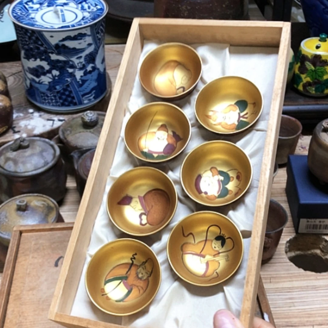 【闪购商品】碗七福神金杯一口杯